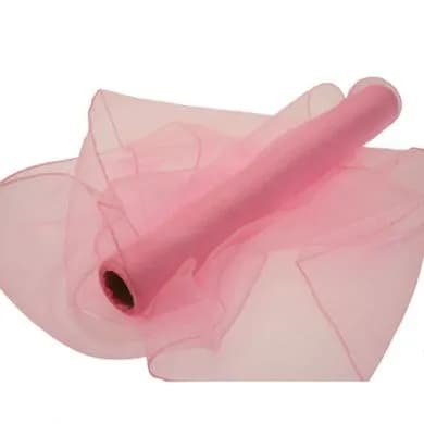40cm x 9m Baby Pink Organza Roll (6)
