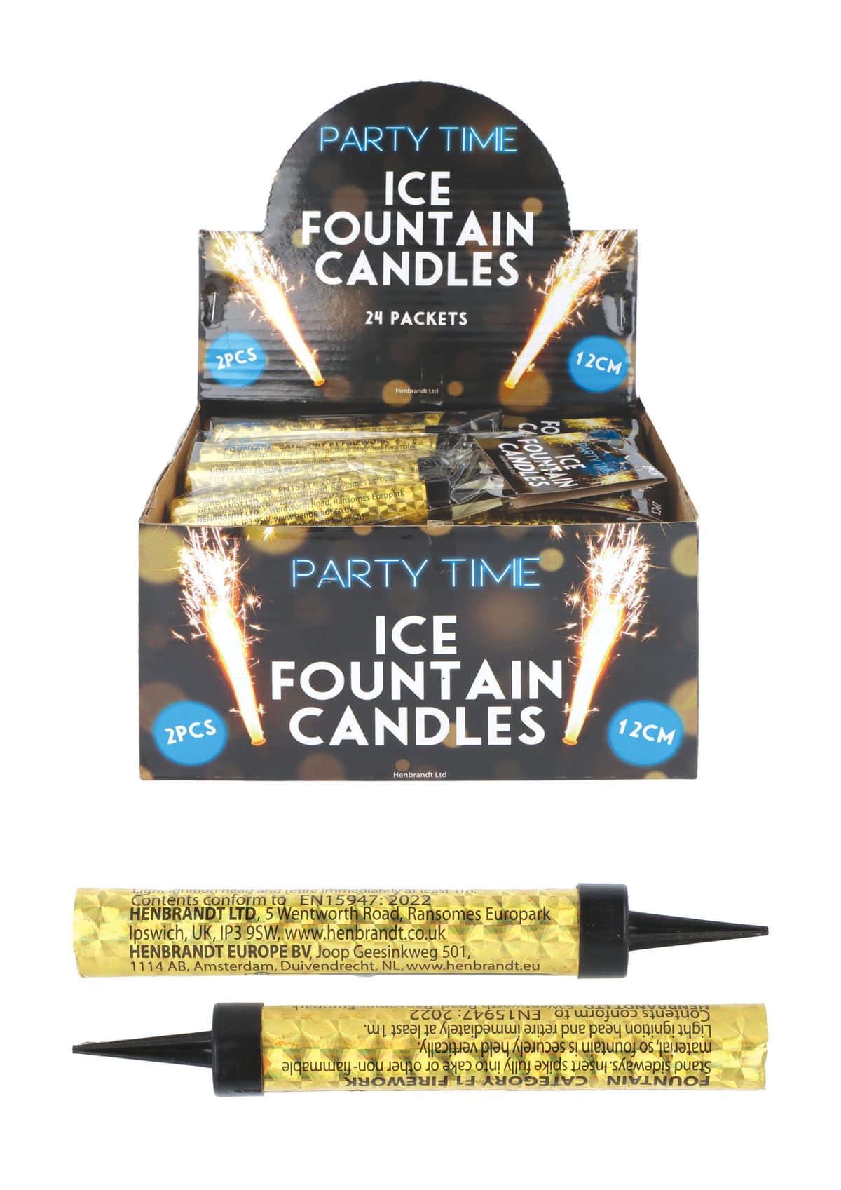 Fountain Ice Gold Sparkling 12cm 2pcs