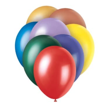 8 12" Prl Assorted Balloons
