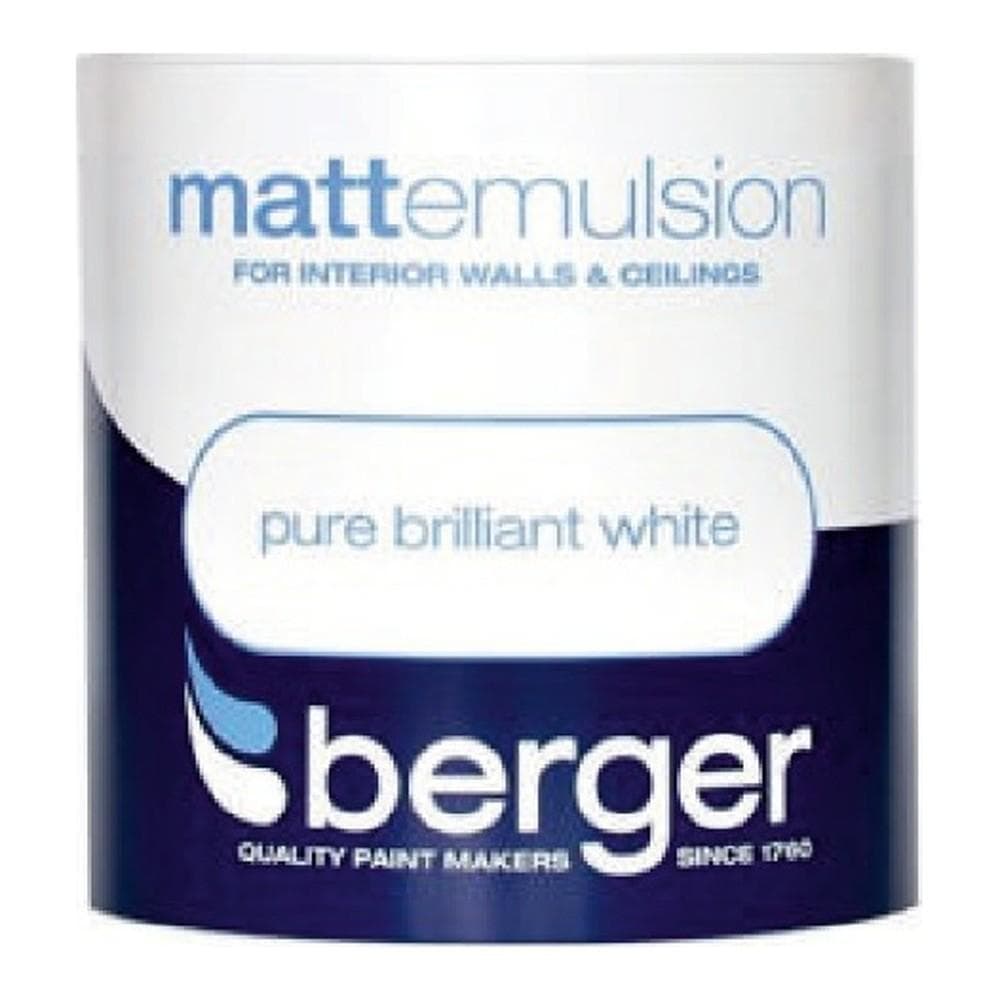 Berger Satin Brilliant White 1.25Ltr
