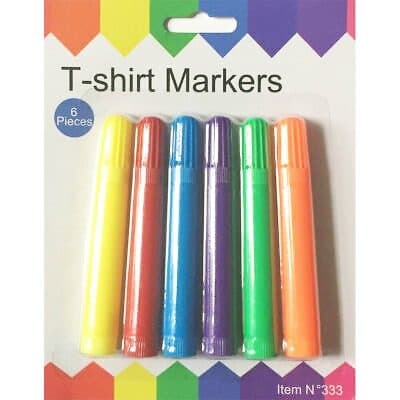 6pc T-Shirt Markers