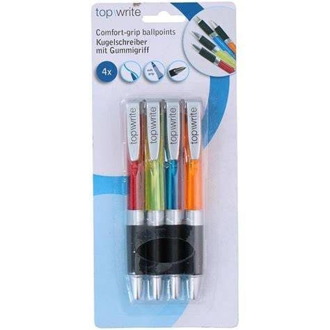 Ballpoint Soft Grip 4pcs - Topwrite