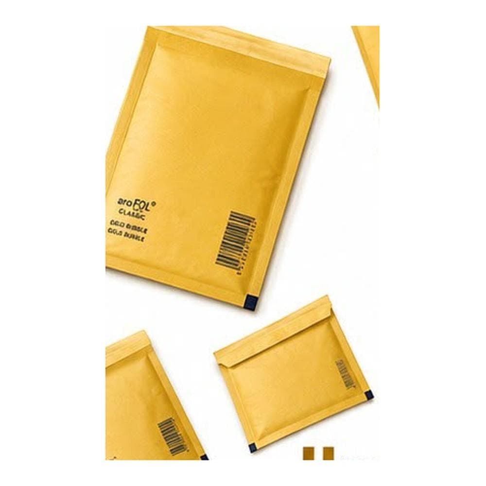 Gold Padded Bubble Envelopes Size EP4 (JL1/D) - 180x265mm