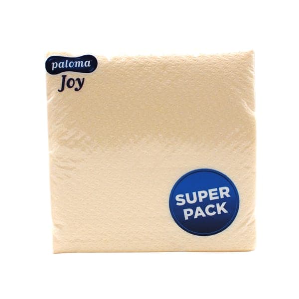 1 PLY NAPKINS IVORY PK100 30CM X 30CM