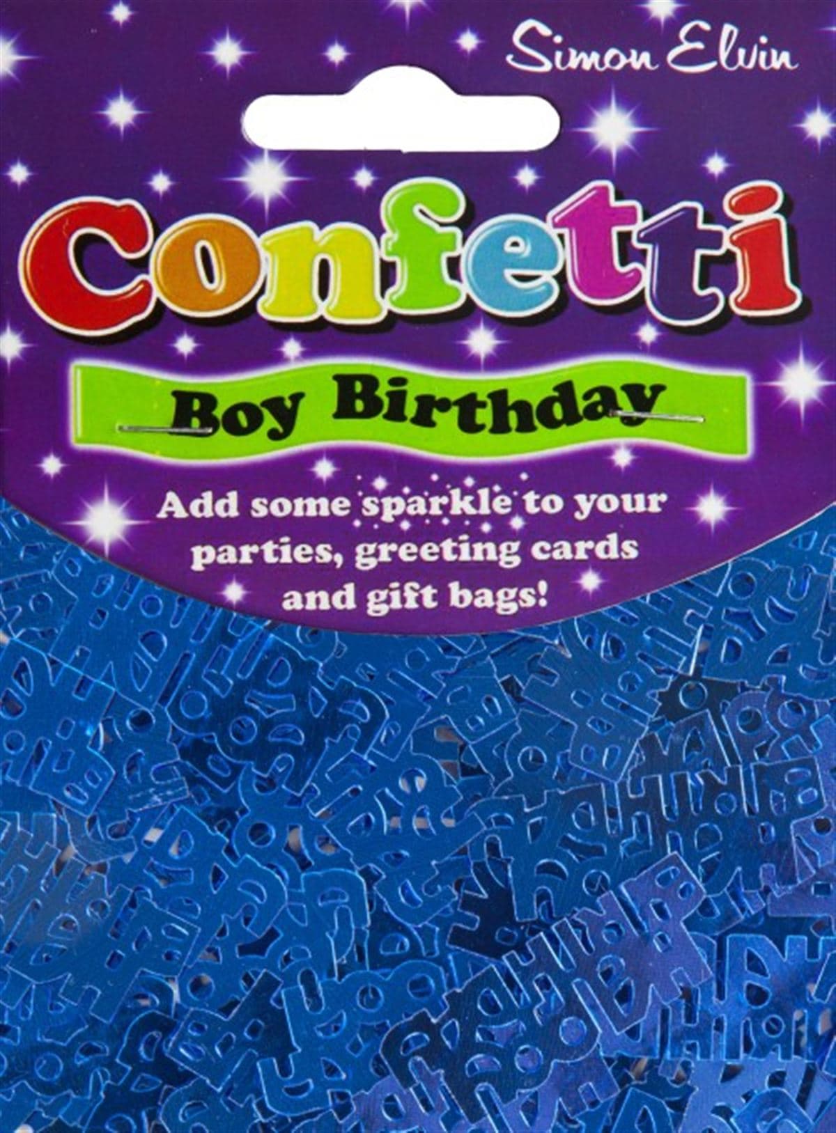 SE Happy Bday Blue Confetti