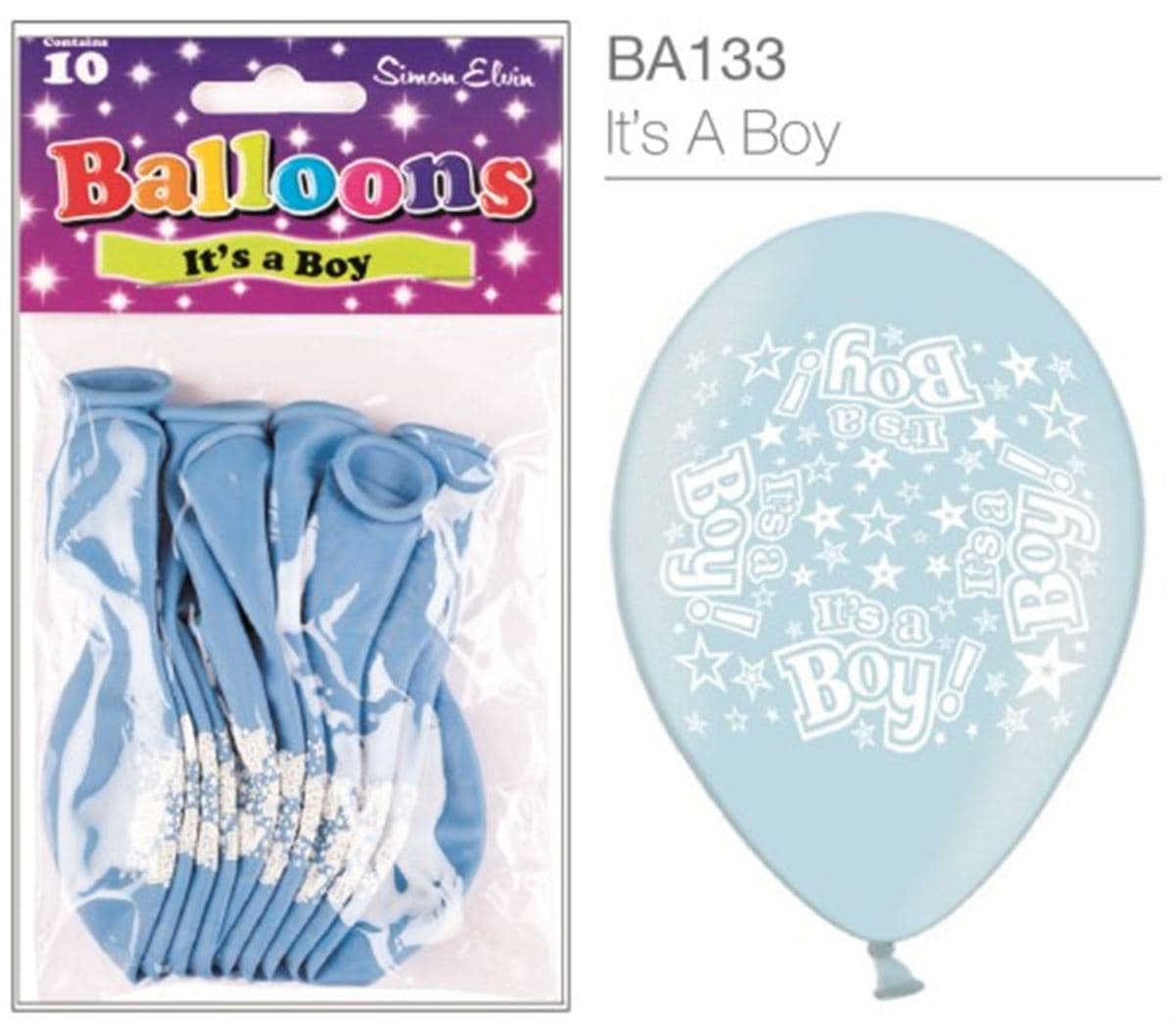 SE It's A Boy Printed Balloons