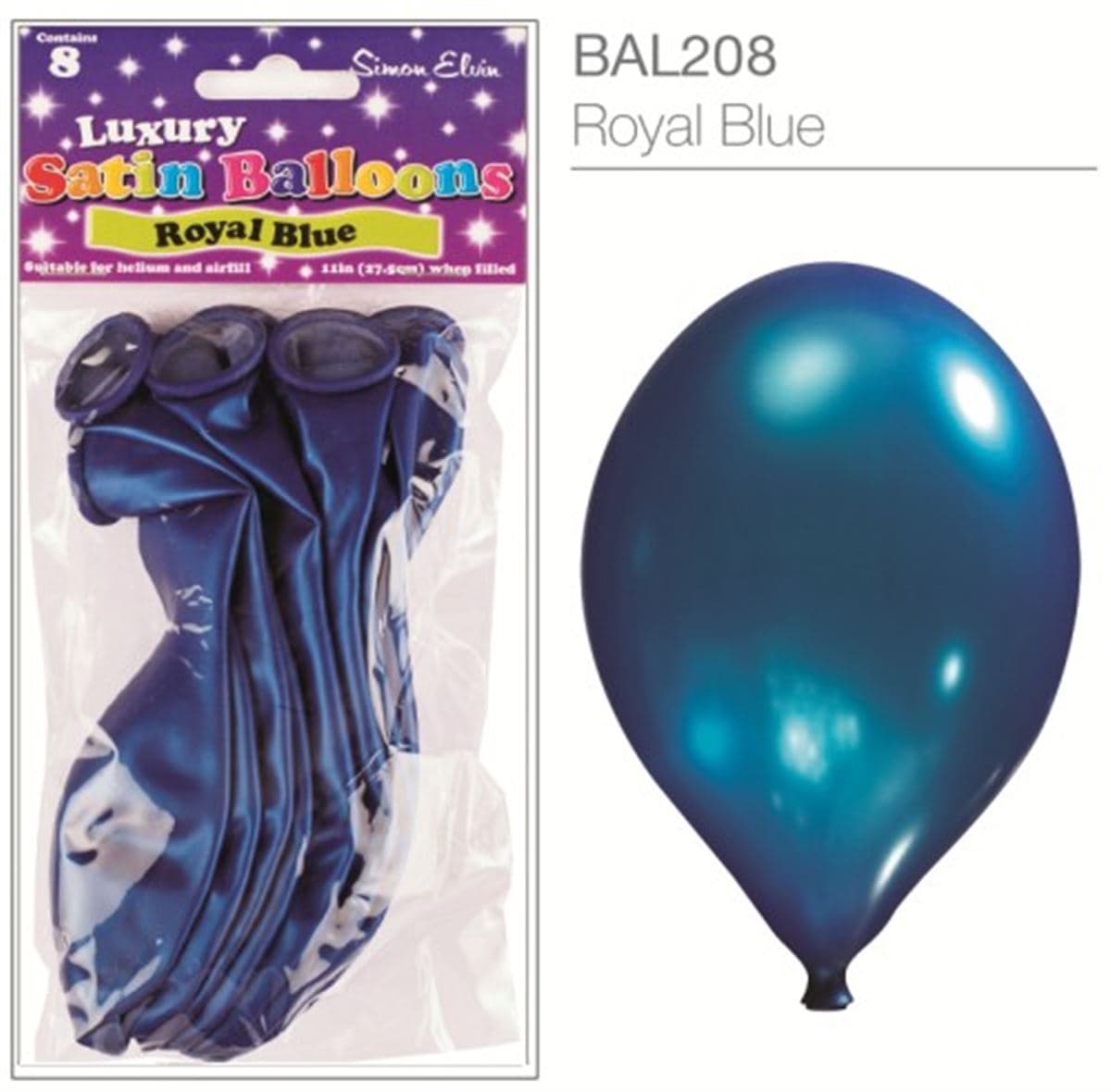 SE Satin Royal Blue Luxury Satin Balloons
