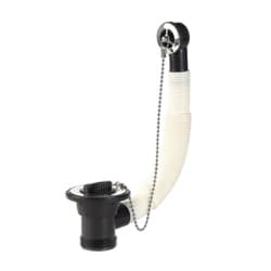 MaKe Stainless Steel Basin Waste with Overflow 1 1/4"