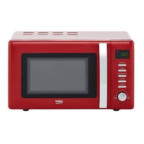 Beko 800W Retro Compact Microwave, 20L Red (MOC20200R)