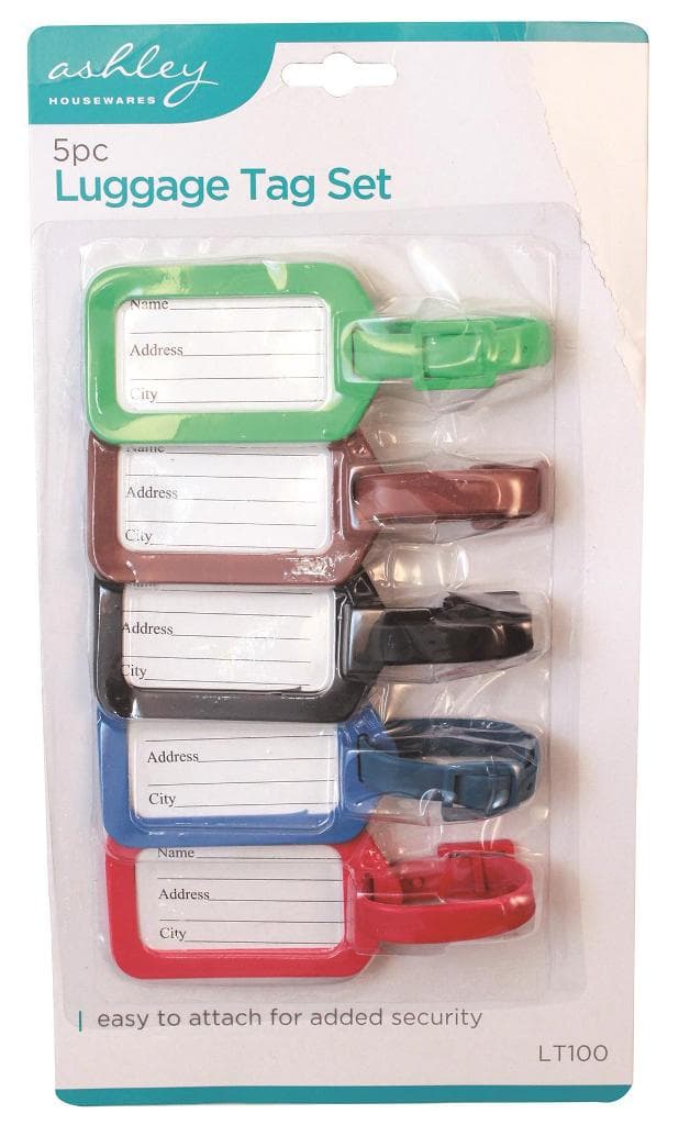 Ashleys 5pc Luggage Tag Set