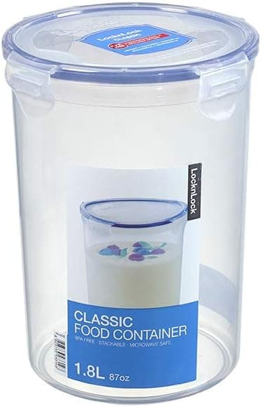 Lock & Lock 130mm Dia x185mm Hi Round Container 1.8L BPA Free (HPL933D)