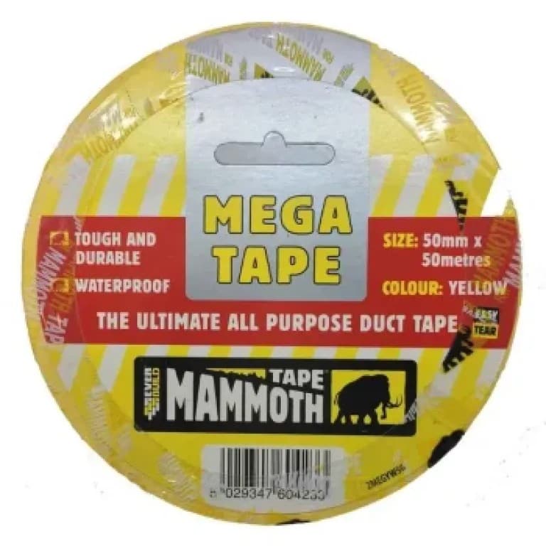 Mammoth 50mmx50m Yellow Mega All-purpose Duct Tape