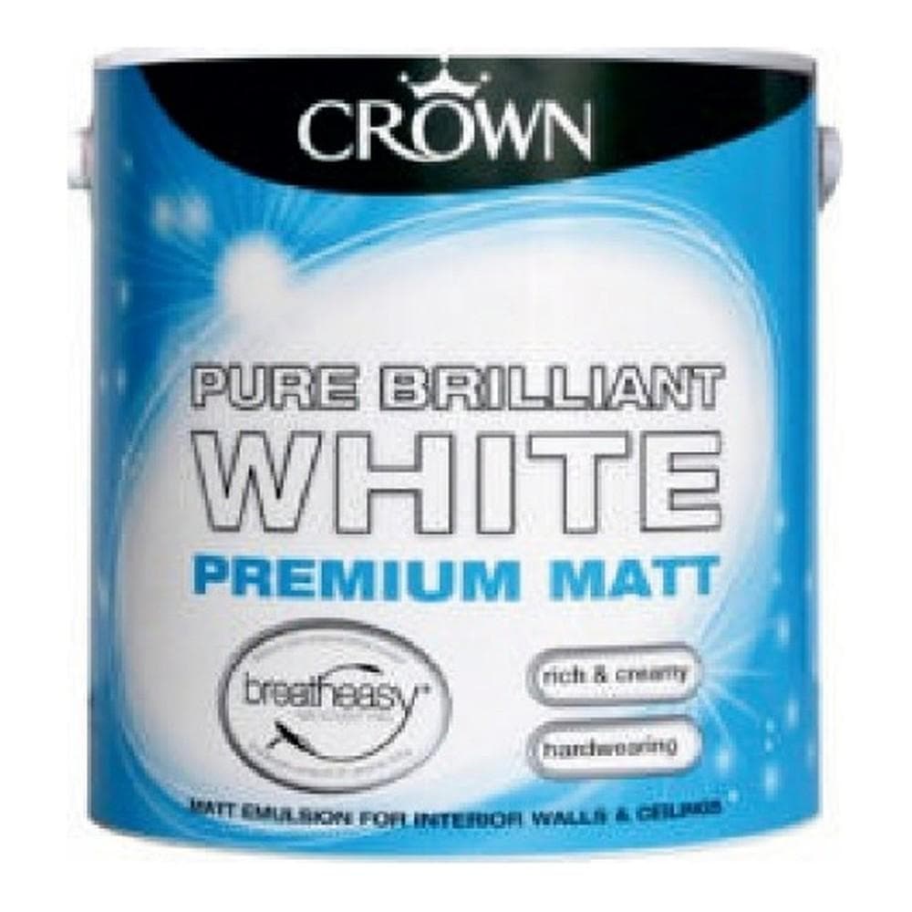 Crown Pure Brilliant White Matt Emulsion 2.5L