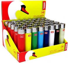 Swan Refillable Reflintable Lighters 40pk