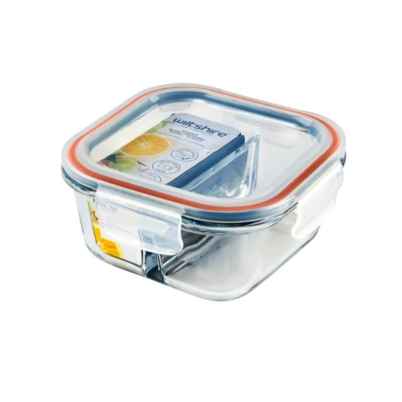Fackelmann SQUAREGLASS CONTAINER 2 DIVIDERS 500ML