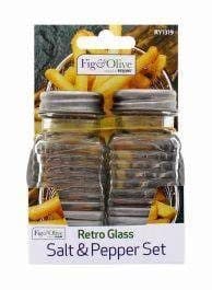 DGI 2PK RETRO GLASS SALT & PEPPER SET