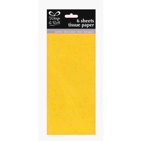 6 SHEET TISSUE PPR YELLO