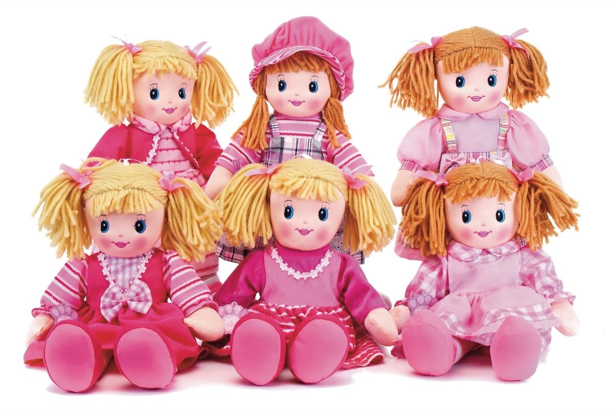 31"/80CM RAG DOLLS 6 ASST
