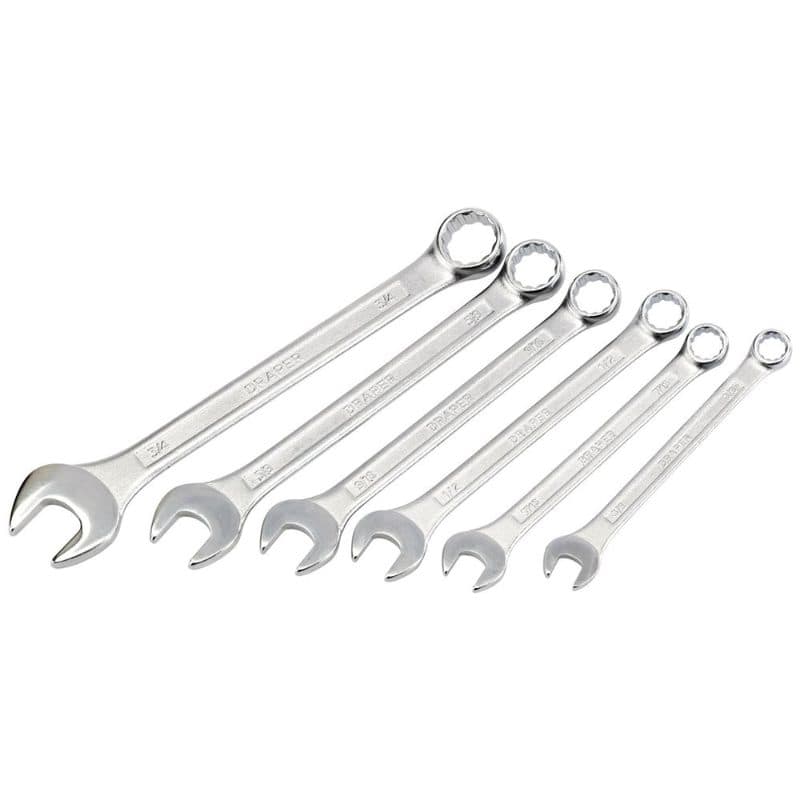 Draper imperial combination spanner set 6pc