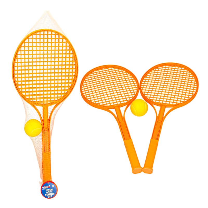 TWIN TENNIS RACQUET WITH FOAM BALL