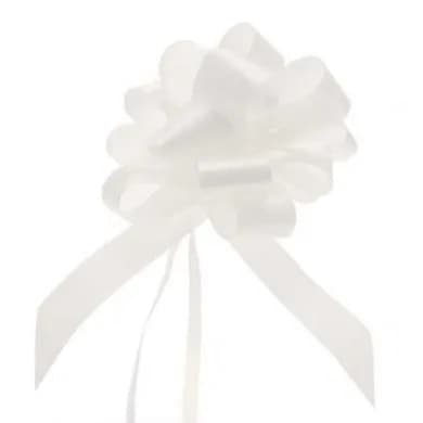 31Mm White Pullbow-9 Pk30