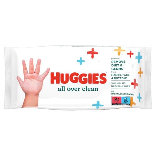 HUGGIES BABY WIPES 56'S X 10 ALL OVER CLEAN HA5