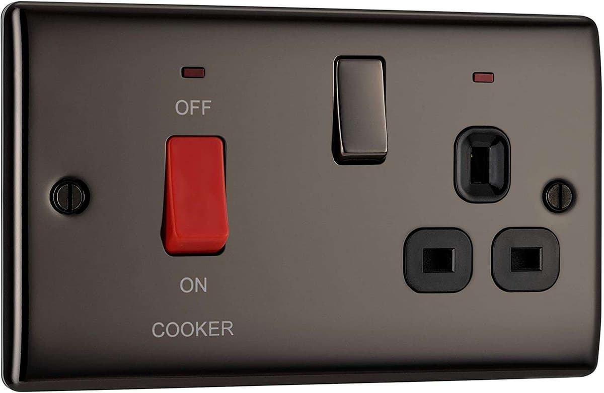NEXUS DOUBLE SOCKET 45A COOKER SWITCH