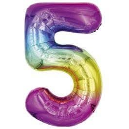 NUMBER 5 MULTI FOIL BALLOON 25"/65CM