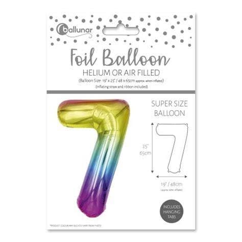 NUMBER 7 MULTI FOIL BALLOON 25"/65CM
