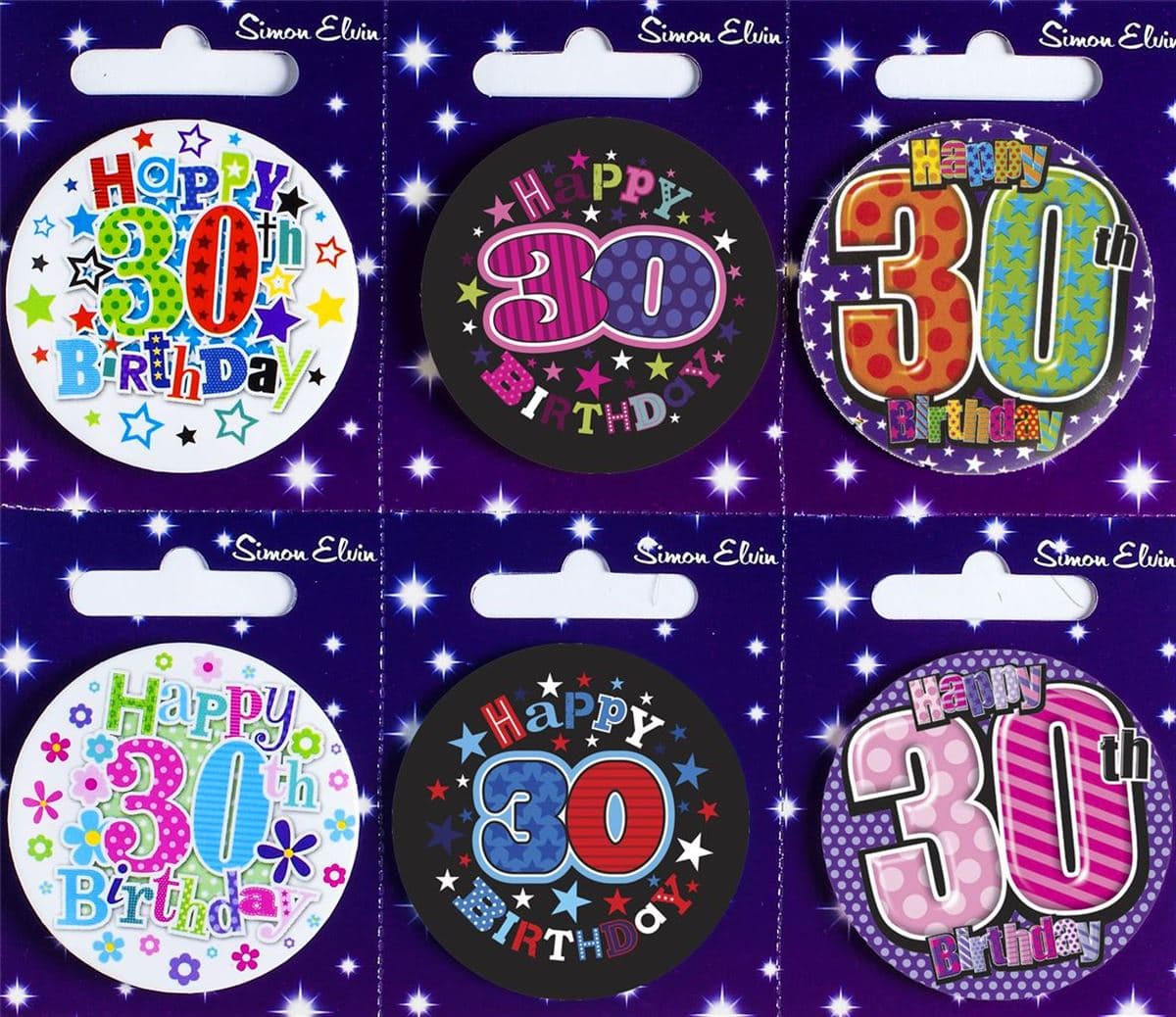 SE Age 30 - S Mixed Sm Round Badges