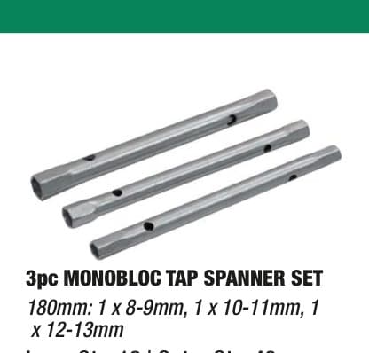 Am-tech 3PCS MONOBLOC TAP SPANNER SET