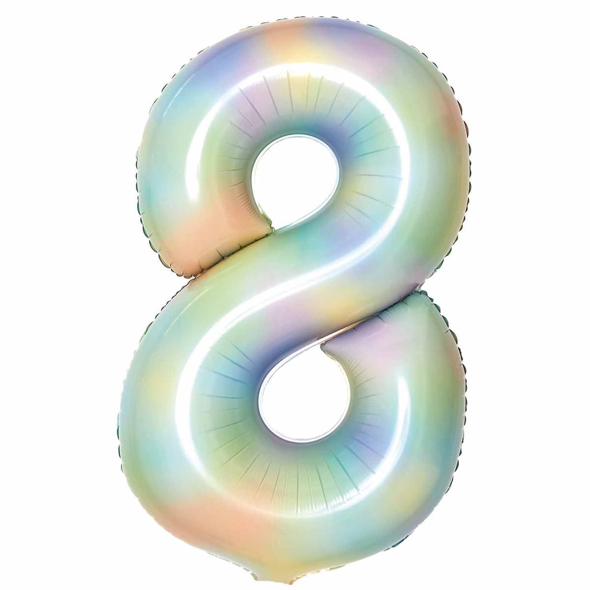 Large Number Pastel Rainbow 8