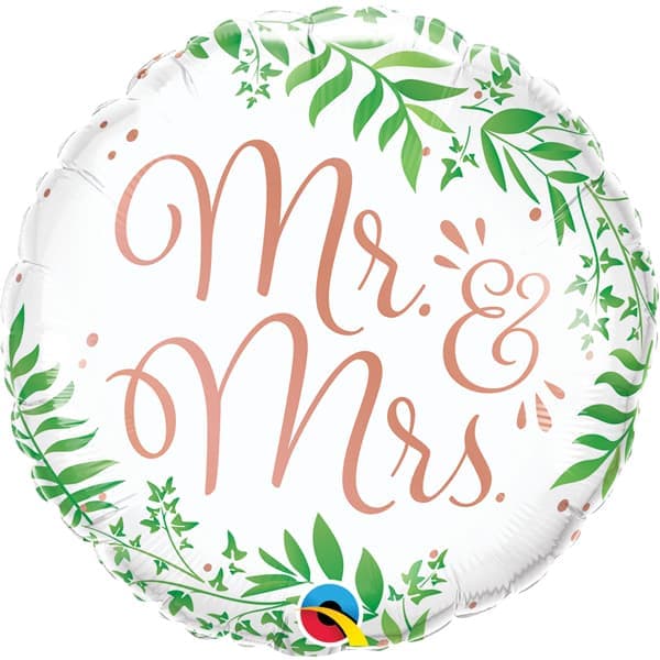 MR & MRS ELEGANT GREENERY 18" RND 01CT