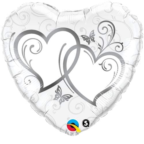 ENTWINED HEARTS SILVER 18" HRT 01CT