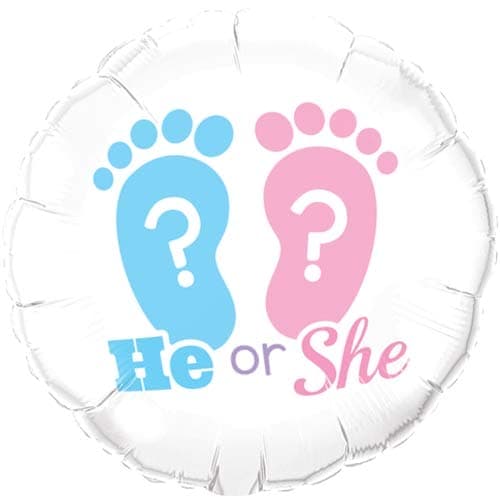 HE OR SHE? FOOTPRINTS 18" RND 01CT