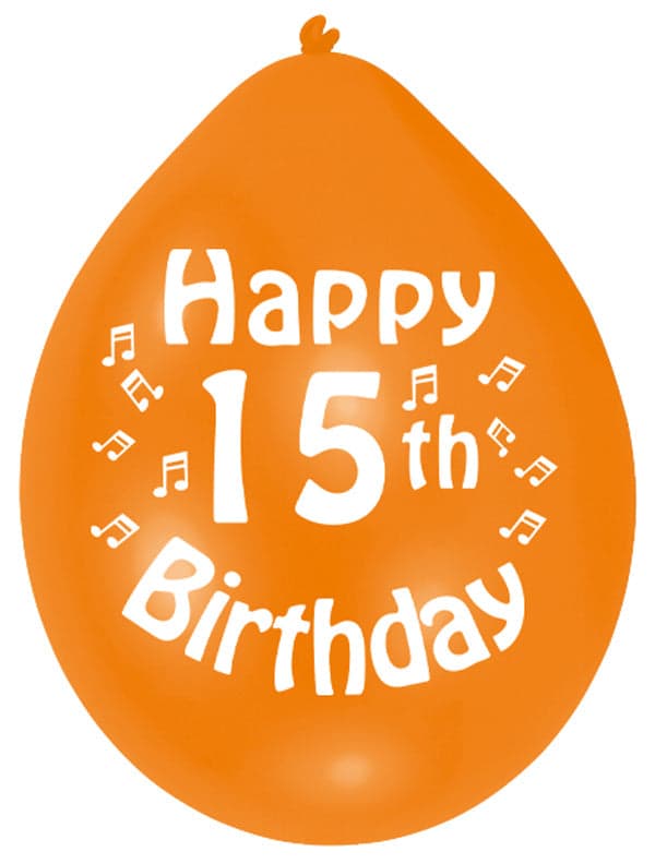 Balloon pk10 22cm 15thBirthday