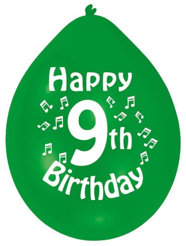 Balloon pk10 22cm 9th Bday