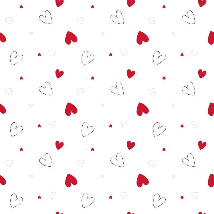 Red Dotty Hearts Film 80cmx100m
