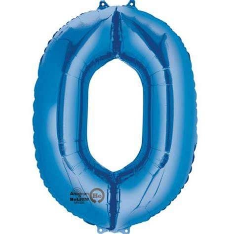 LARGE NUMBER BLUE 0