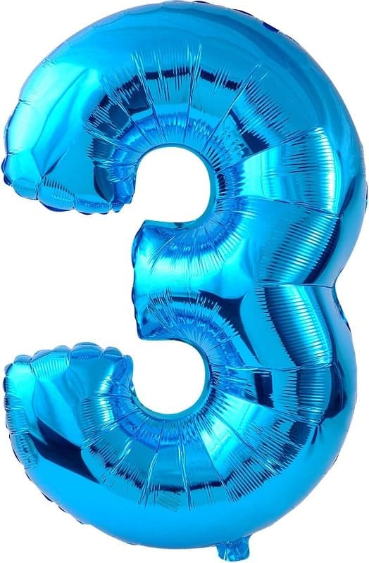 LARGE NUMBER BLUE 3