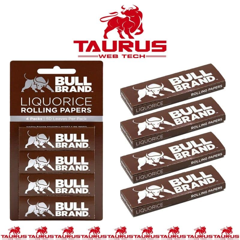 BULL BRAND LIQUORICE ROLLING PAPER