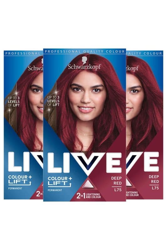 Schwarzkopf LIVE Colour + Lift L75 Deep Red Permanent Hair Dye
