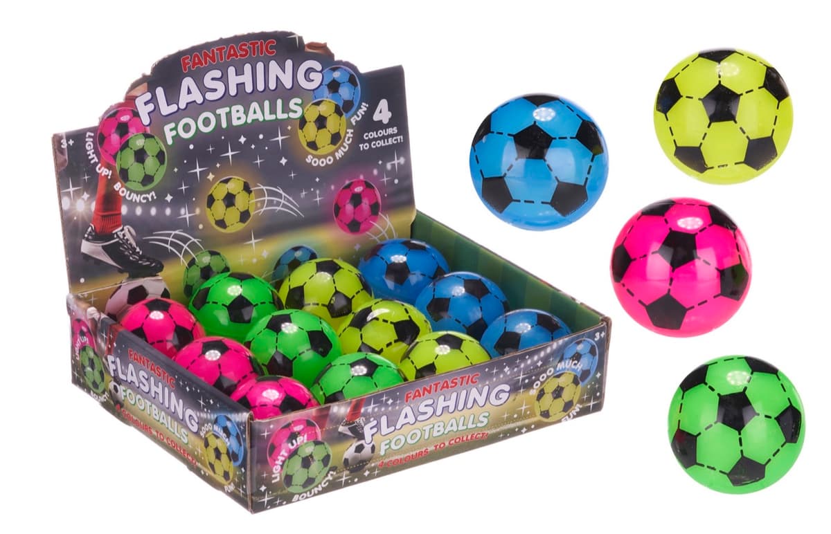 whl 2"/5.5CM Football Flashing Ball 4 asst