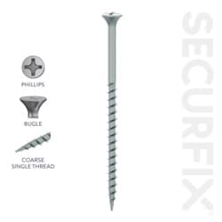 MP Securfix Drywall Screw CSK BK 3.5X38 (1000)