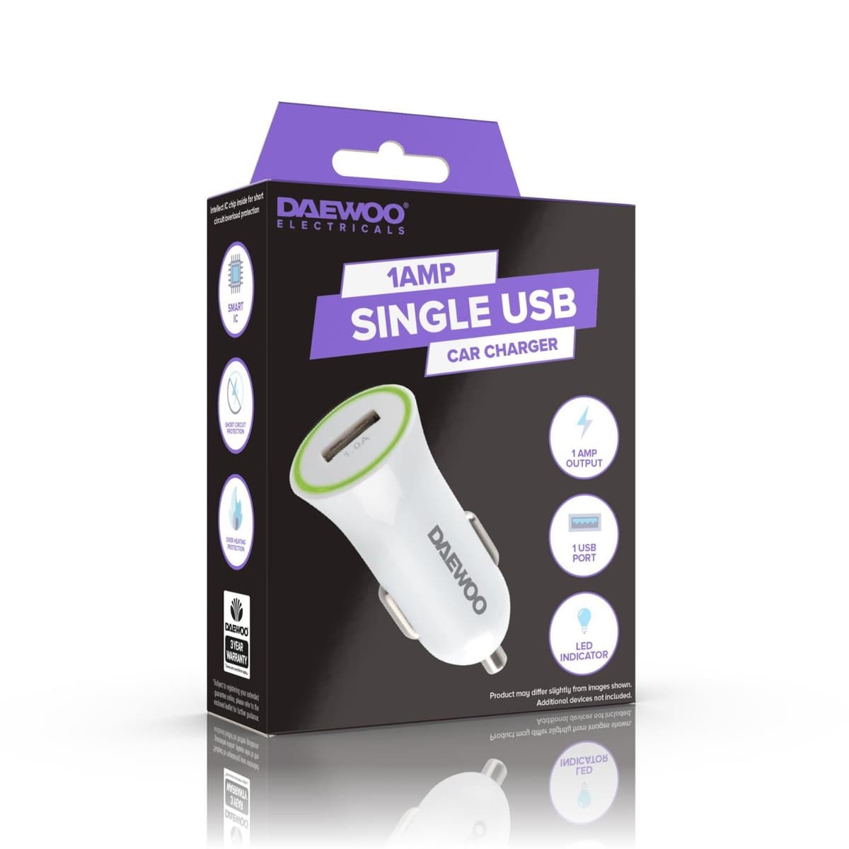 1A Single USB Car Charger