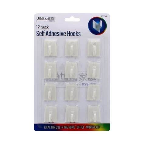 DGI 12PK Adhesive Hooks
