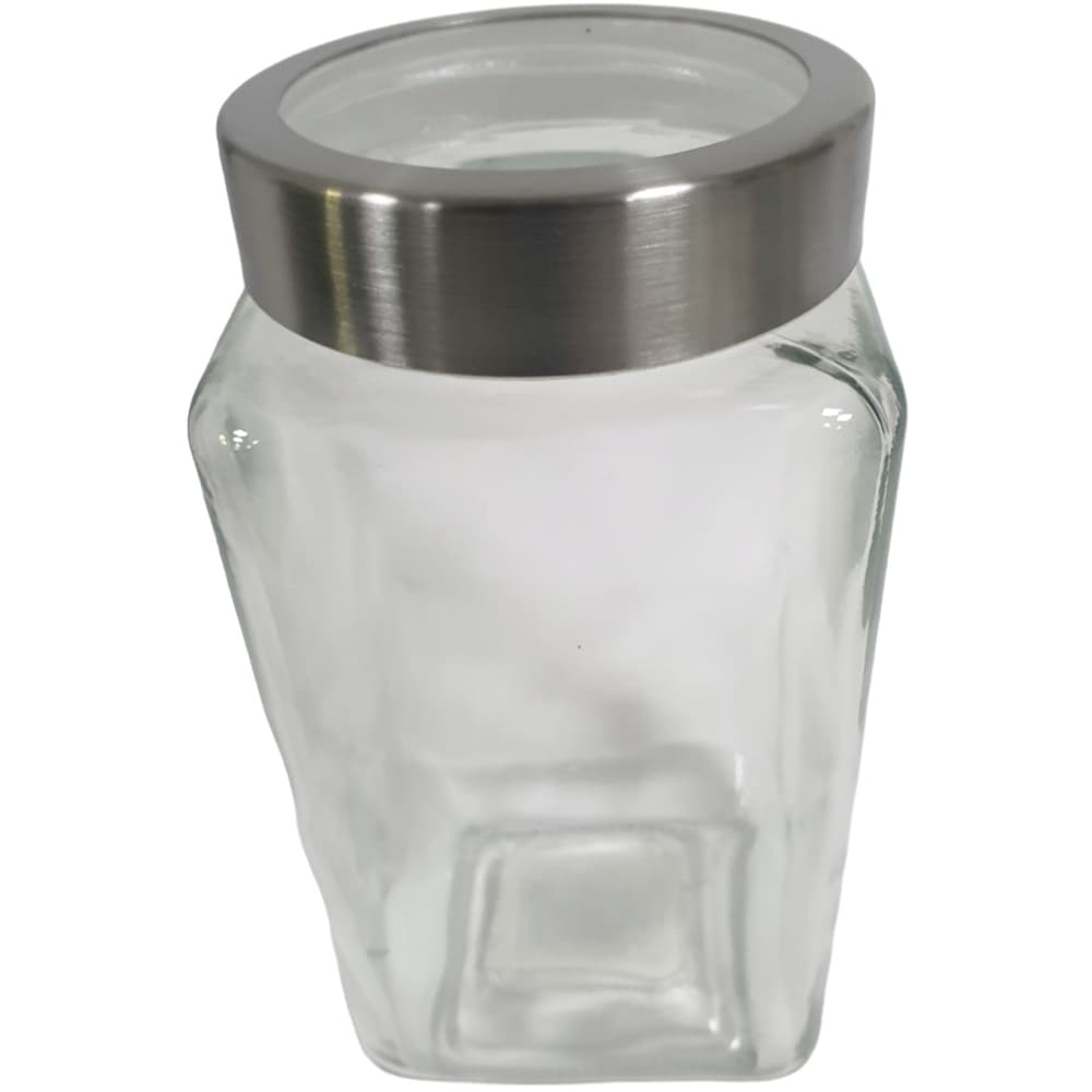 SOV Jar Square Glass See Through Lid 1.10LTR