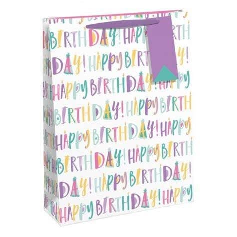 Female Text Bday Large Bag