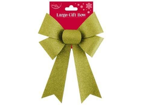 LARGE GOLD GLITTER BOW 48S