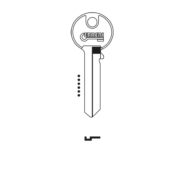 Errebi cylinder Key Blank Orion to suit Tri Circle Padlock